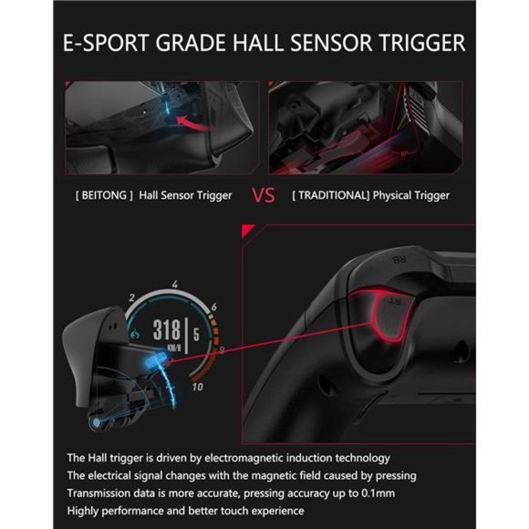 Asura 2 Pro PC Game Controller Wireless Gamepad w/ Programmable M Buttons Black - Picture 5 of 6